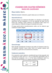 Cuadro con cuatro n&uacute;meros